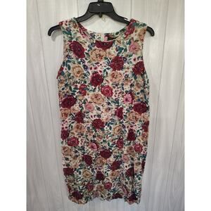 Women's Sag Harbor Dark Floral Sleeveless Dress Career Business Church Outdoors